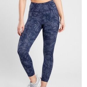 Athleta Blue Patterned Leggings